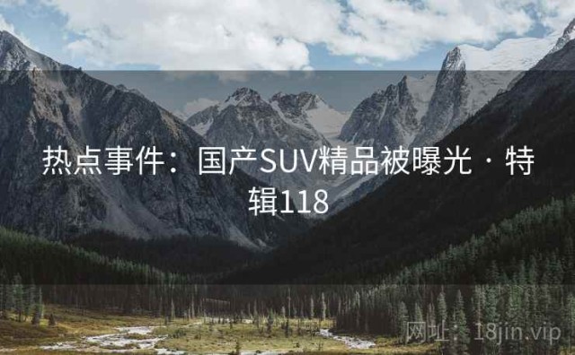 热点事件：国产SUV精品被曝光 · 特辑118