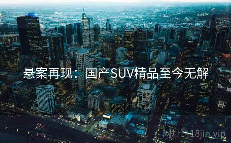 悬案再现：国产SUV精品至今无解